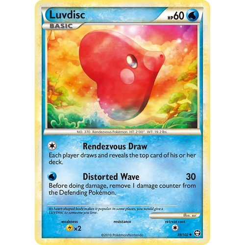 Luvdisc 39/102 HS Triumphant Uncommon Pokemon Card NEAR MINT TCG