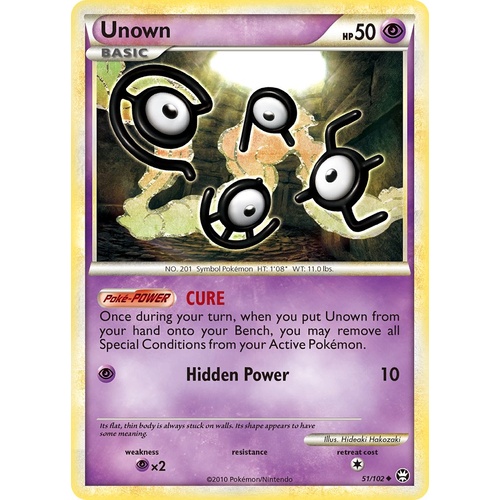 Unown 51/102 HS Triumphant Uncommon Pokemon Card NEAR MINT TCG