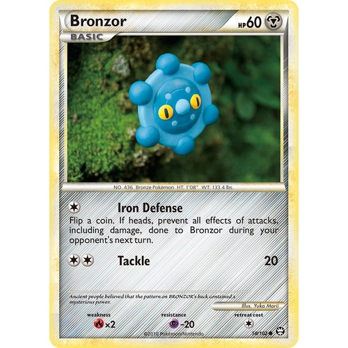Bronzor 58/102 HS Triumphant Common Pokemon Card NEAR MINT TCG