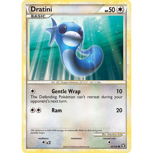 Dratini 62/102 HS Triumphant Common Pokemon Card NEAR MINT TCG