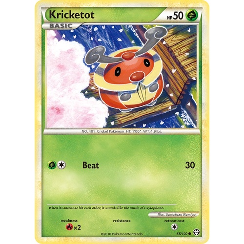 Kricketot 65/102 HS Triumphant Common Pokemon Card NEAR MINT TCG