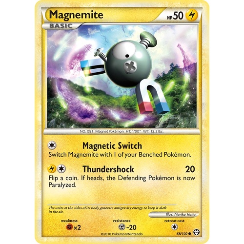 Magnemite 68/102 HS Triumphant Common Pokemon Card NEAR MINT TCG