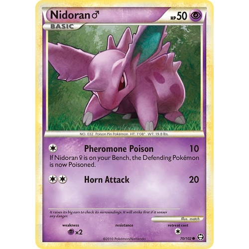 Nidoran 70/102 HS Triumphant Common Pokemon Card NEAR MINT TCG