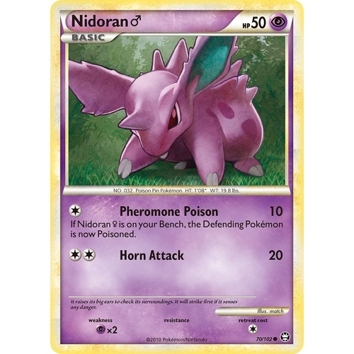 Nidoran 70/102 HS Triumphant Common Pokemon Card NEAR MINT TCG