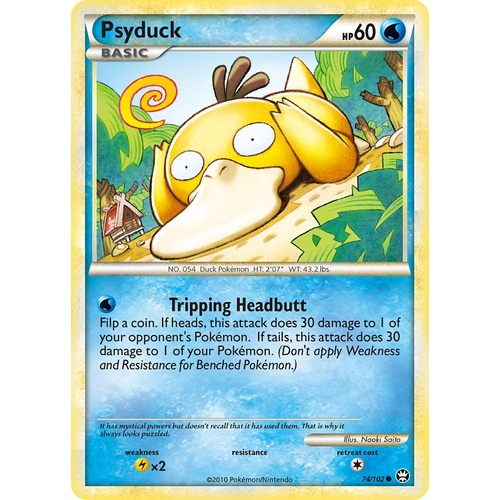 Psyduck 74/102 HS Triumphant Common Pokemon Card NEAR MINT TCG