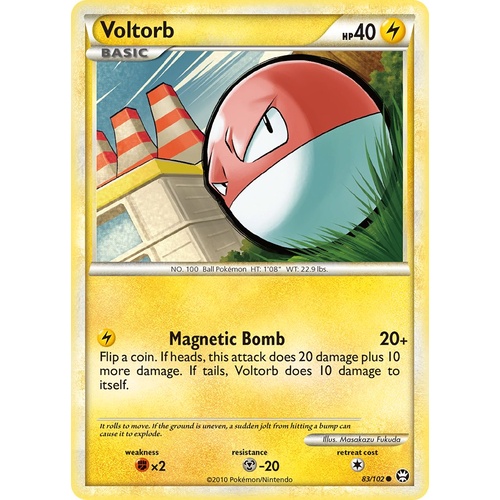 Voltorb 83/102 HS Triumphant Common Pokemon Card NEAR MINT TCG
