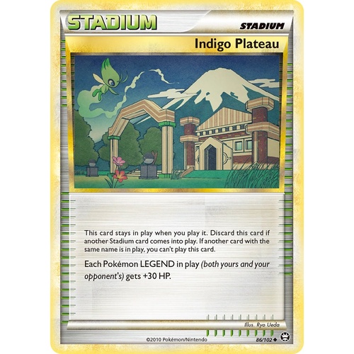 Indigo Plateau 86/102 HS Triumphant Uncommon Trainer Pokemon Card NEAR MINT TCG