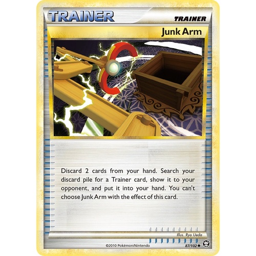 Junk Arm 87/102 HS Triumphant Uncommon Trainer Pokemon Card NEAR MINT TCG