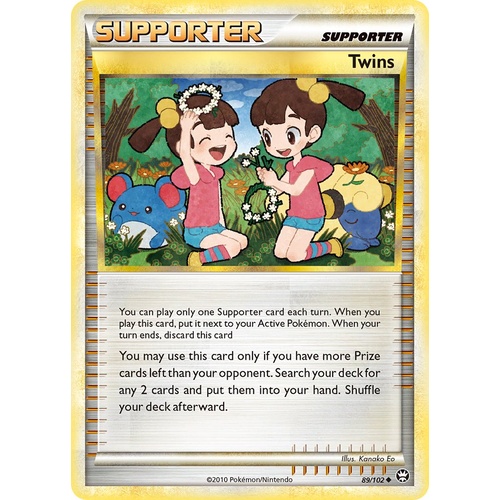 Twins 89/102 HS Triumphant Uncommon Trainer Pokemon Card NEAR MINT TCG