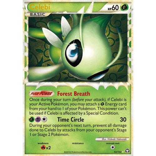 Celebi (Prime) 92/102 HS Triumphant Holo Ultra Rare Pokemon Card NEAR MINT TCG