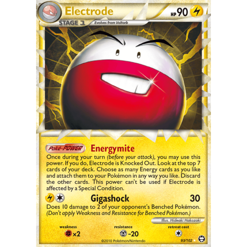 Electrode (Prime) 93/102 HS Triumphant Holo Ultra Rare Pokemon Card NEAR MINT TCG