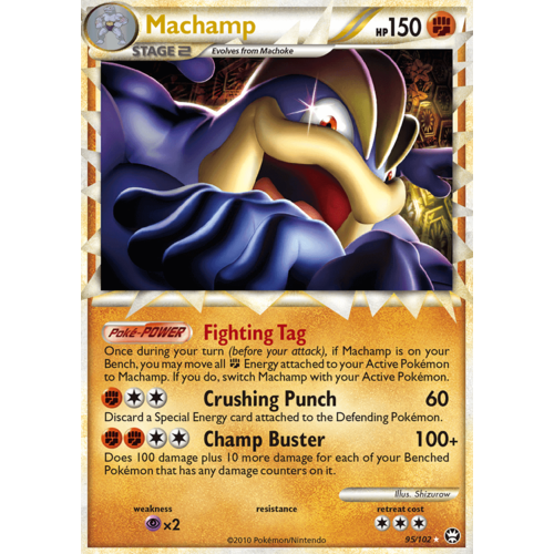 Machamp (Prime) 95/102 HS Triumphant Holo Ultra Rare Pokemon Card NEAR MINT TCG