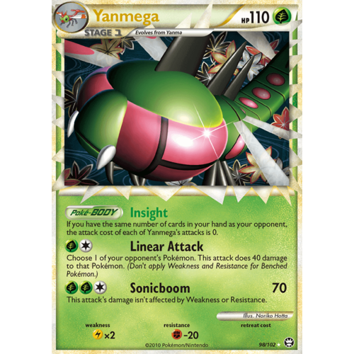 Yanmega (Prime) 98/102 HS Triumphant Holo Ultra Rare Pokemon Card NEAR MINT TCG