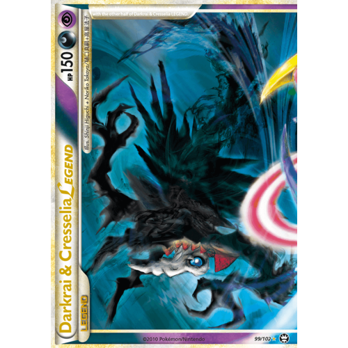 Darkrai & Cresselia Legend (Top) 99/102 HS Triumphant Holo Ultra Rare Pokemon Card NEAR MINT TCG