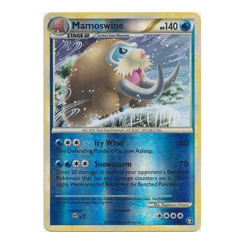 Mamoswine 5/102 HS Triumphant Reverse Holo Rare Pokemon Card NEAR MINT TCG