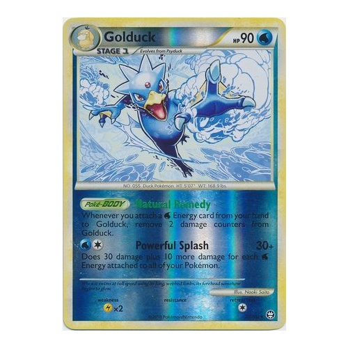 Golduck 22/102 HS Triumphant Reverse Holo Rare Pokemon Card NEAR MINT TCG