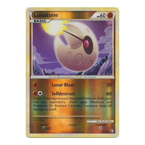 Lunatone 25/102 HS Triumphant Reverse Holo Rare Pokemon Card NEAR MINT TCG