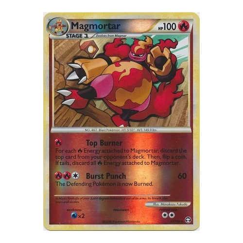 Magmortar 27/102 HS Triumphant Reverse Holo Rare Pokemon Card NEAR MINT TCG