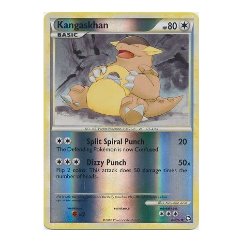 Kangaskhan 36/102 HS Triumphant Reverse Holo Uncommon Pokemon Card NEAR MINT TCG