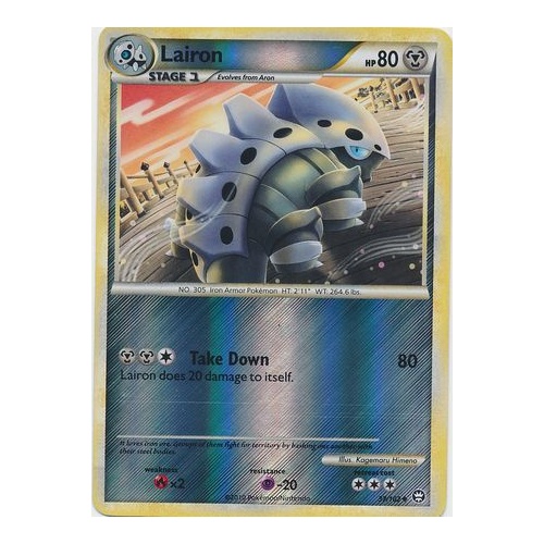 Lairon 37/102 HS Triumphant Reverse Holo Uncommon Pokemon Card NEAR MINT TCG