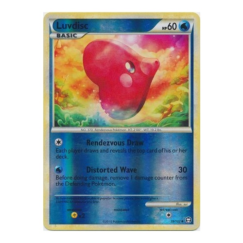 Luvdisc 39/102 HS Triumphant Reverse Holo Uncommon Pokemon Card NEAR MINT TCG