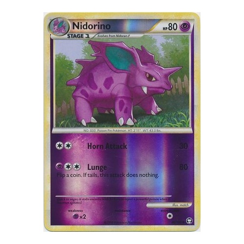 Nidorino 46/102 HS Triumphant Reverse Holo Uncommon Pokemon Card NEAR MINT TCG