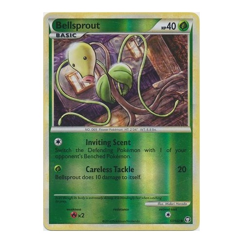 Bellsprout 57/102 HS Triumphant Reverse Holo Common Pokemon Card NEAR MINT TCG
