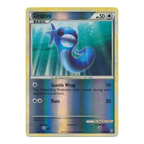 Dratini 62/102 HS Triumphant Reverse Holo Common Pokemon Card NEAR MINT TCG