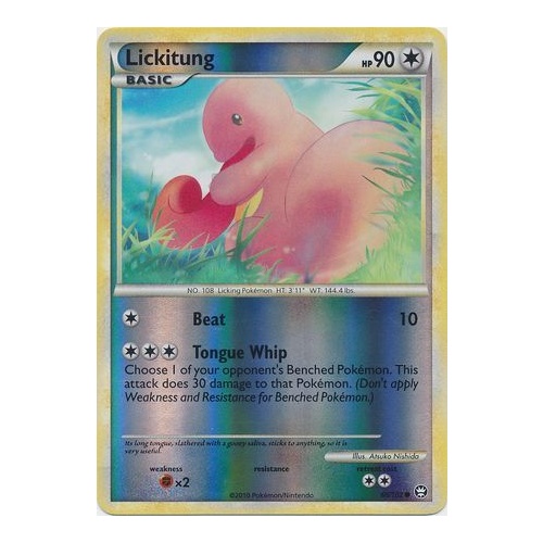 Lickitung 66/102 HS Triumphant Reverse Holo Common Pokemon Card NEAR MINT TCG