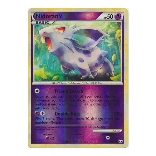 Nidoran 69/102 HS Triumphant Reverse Holo Common Pokemon Card NEAR MINT TCG