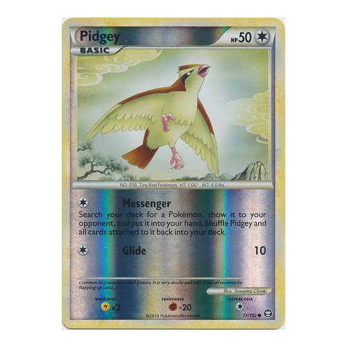 Pidgey 71/102 HS Triumphant Reverse Holo Common Pokemon Card NEAR MINT TCG