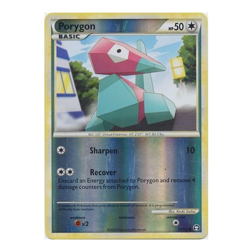 Porygon 73/102 HS Triumphant Reverse Holo Common Pokemon Card NEAR MINT TCG