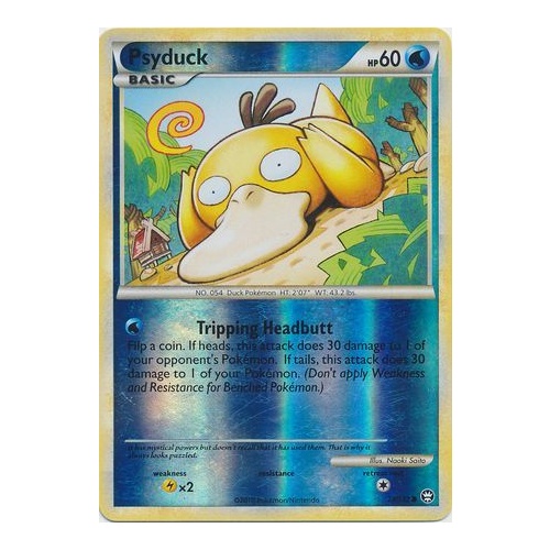 Psyduck 74/102 HS Triumphant Reverse Holo Common Pokemon Card NEAR MINT TCG