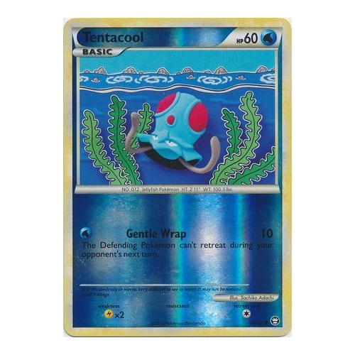 Tentacool 80/102 HS Triumphant Reverse Holo Common Pokemon Card NEAR MINT TCG