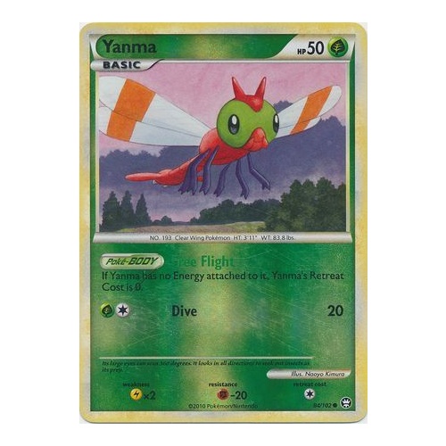 Yanma 84/102 HS Triumphant Reverse Holo Common Pokemon Card NEAR MINT TCG