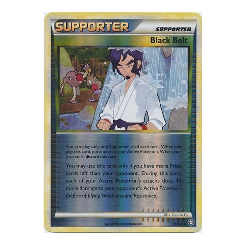 Black Belt 85/102 HS Triumphant Reverse Holo Uncommon Trainer Pokemon Card NEAR MINT TCG