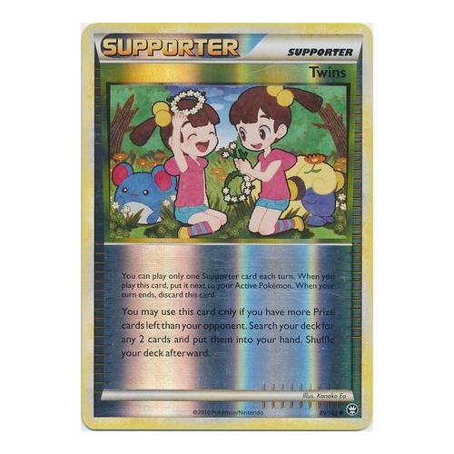 Twins 89/102 HS Triumphant Reverse Holo Uncommon Trainer Pokemon Card NEAR MINT TCG