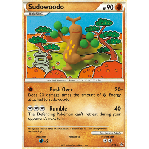 Sudowoodo 9/95 HS Unleashed Holo Rare Pokemon Card NEAR MINT TCG