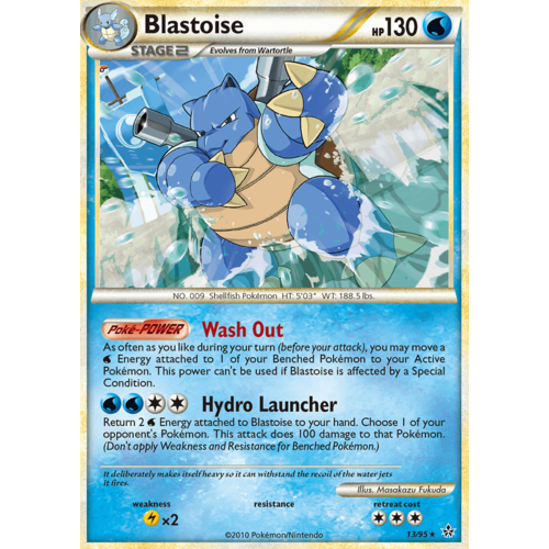 Blastoise 13/95 HS Unleashed Rare Pokemon Card NEAR MINT TCG