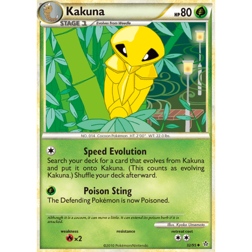 Kakuna 32/95 HS Unleashed Uncommon Pokemon Card NEAR MINT TCG