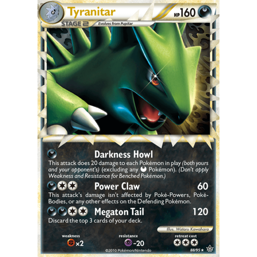 Tyranitar (Prime) 88/95 HS Unleashed Holo Ultra Rare Pokemon Card NEAR MINT TCG