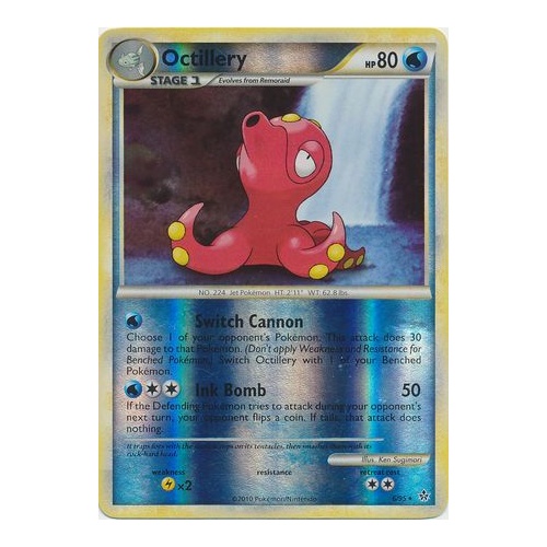 Octillery 6/95 HS Unleashed Reverse Holo Rare Pokemon Card NEAR MINT TCG