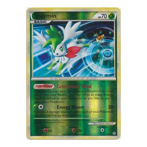 Shaymin 8/95 HS Unleashed Reverse Holo Rare Pokemon Card NEAR MINT TCG