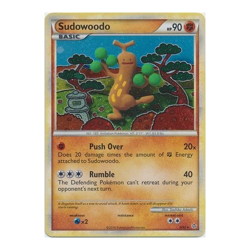 Sudowoodo 9/95 HS Unleashed Reverse Holo Rare Pokemon Card NEAR MINT TCG
