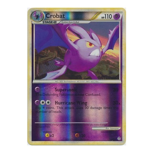 Crobat 14/95 HS Unleashed Reverse Holo Rare Pokemon Card NEAR MINT TCG