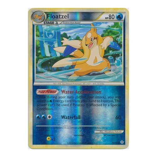 Floatzel 16/95 HS Unleashed Reverse Holo Rare Pokemon Card NEAR MINT TCG