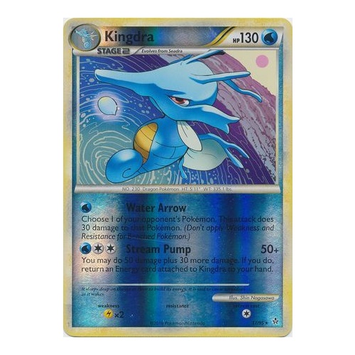 Kingdra 17/95 HS Unleashed Reverse Holo Rare Pokemon Card NEAR MINT TCG