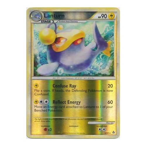 Lanturn 18/95 HS Unleashed Reverse Holo Rare Pokemon Card NEAR MINT TCG