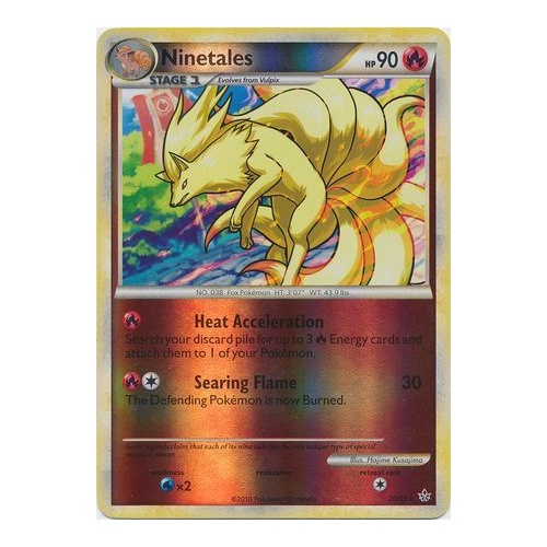 Ninetales 20/95 HS Unleashed Reverse Holo Rare Pokemon Card NEAR MINT TCG
