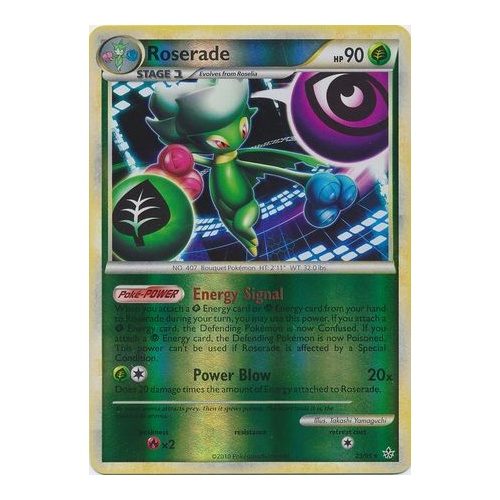 Roserade 23/95 HS Unleashed Reverse Holo Rare Pokemon Card NEAR MINT TCG